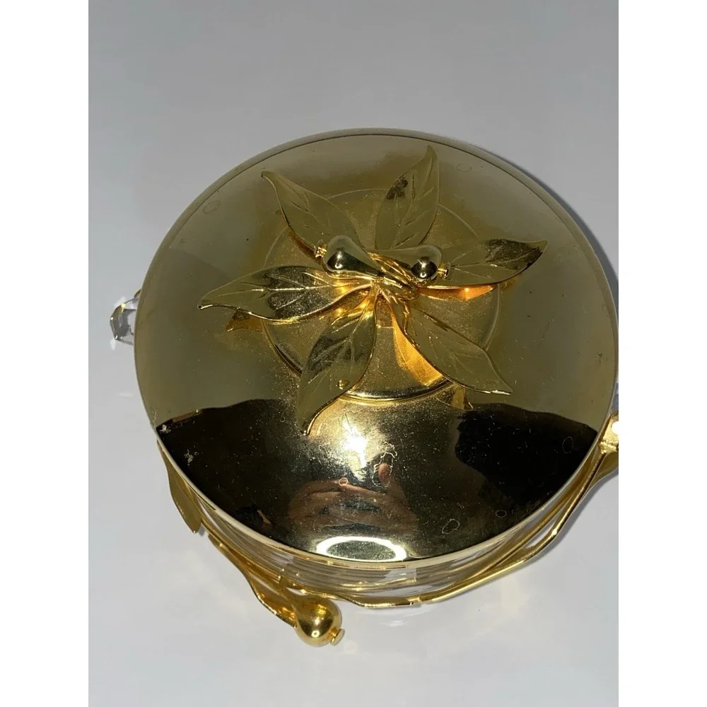 Echt‎ Kristall Glas Handarbeit Weidensteiner Frauenau Trinket Glass+Gold German
